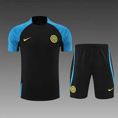 22-23 Inter Milan training suit short sleeve kit Black Blue