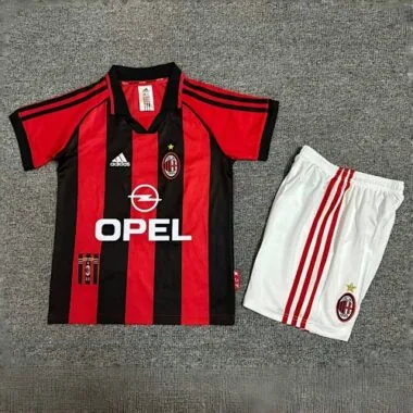 98-99 AC Milan Home Retro Kid Kits Youth Apparels Sport AAAAJersey Yupoo