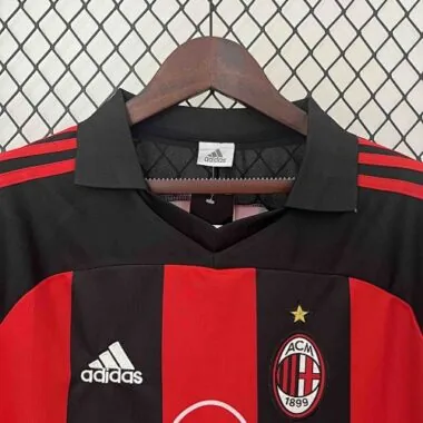 01-02 AC Milan Home Retro Kit Soccer Uniform