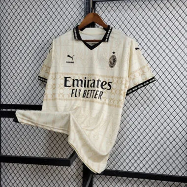 23-24 AC Milan Fouth Kit Beige Shirt Jerseys World