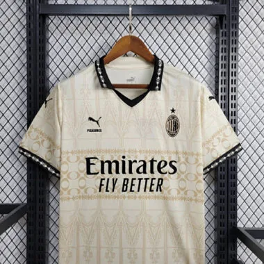 23-24 AC Milan Fouth Kit Beige Shirt Jerseys World