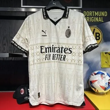 23-24 AC Milan Fouth Kit Beige Shirt Jerseys World