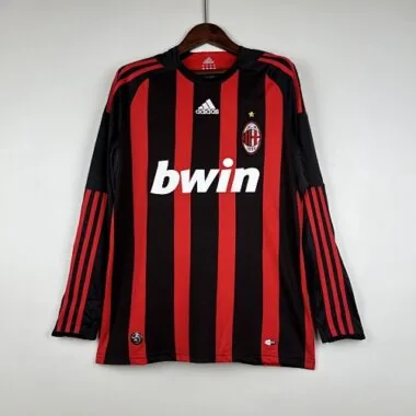 08-09 Retro long sleeve AC Milan Home S-XXL