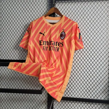 23-24 AC Milan Goalkeeper Orange Size S-XXL Soccer Jersey