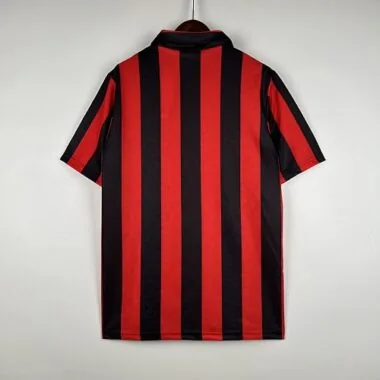 89-90 AC Milan, camisola de jogo em casa, tamanhos S-XXL
