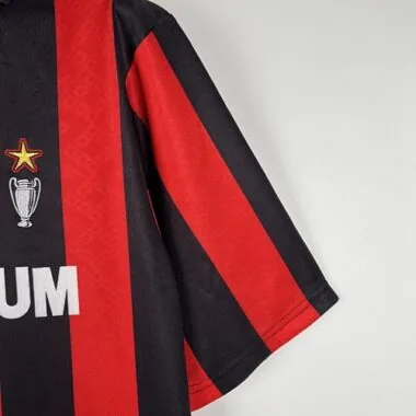 89-90 AC Milan, camisola de jogo em casa, tamanhos S-XXL