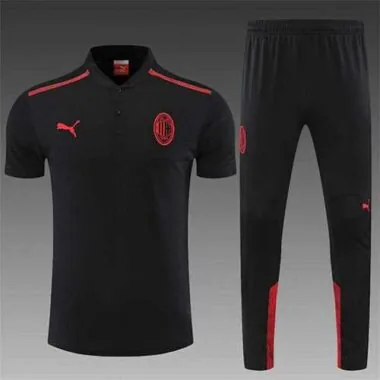 AC Milan Polo blackred Team Badge