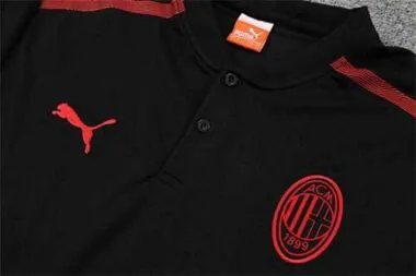 AC Milan Polo blackred Team Badge