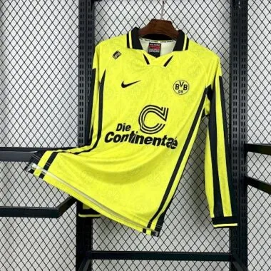 96-97 Dortmund Home Long Sleeves Kit Retro Soccer T-Shirt AAAAJersey Supply Yupoo