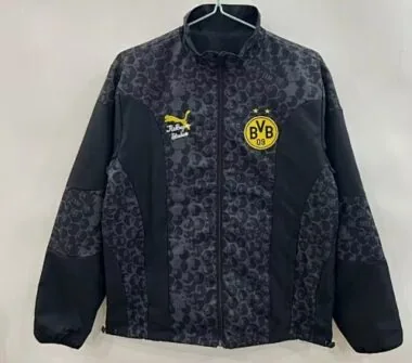 25-26 Dortmund Windbreaker Jackets Kit Soccer T-Shirt