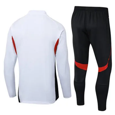 25-26 Bayern Munich White Training Kits Long Football Tracksuits