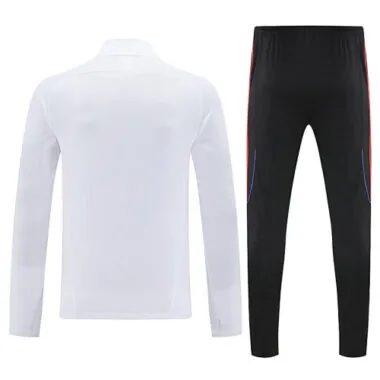 25-26 Bayern Munich White Training Kits Long Football Tracksuits