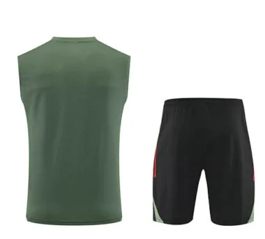 25-26 Bayern Munich Green&amp;Black Training Kits Football Vest Suits