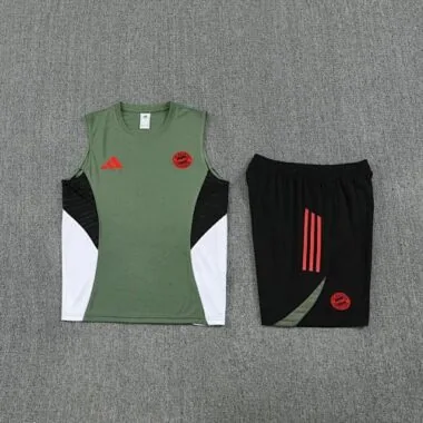 25-26 Bayern Munich Green&amp;Black Training Kits Football Vest Suits