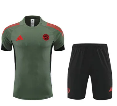 25-26 Bayern Munich Green&amp;Black Training Kits Football Tracksuits