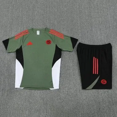 25-26 Bayern Munich Green&amp;Black Training Kits Football Tracksuits