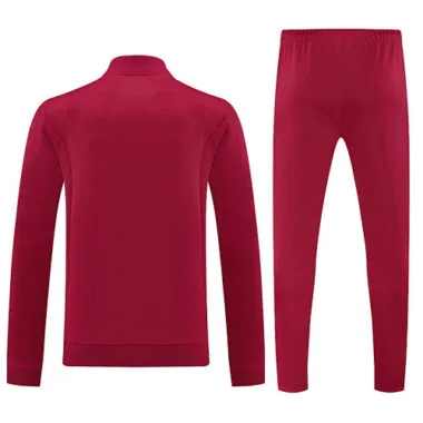 25-26 Bayern Munich Football Tracksuit Red Long Jacket Suits