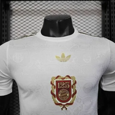 25-26 Bayern Munich White Kit 125th Anniversary Edition Player Version Soccer