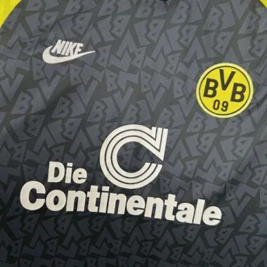 Camisa de futebol retro de manga comprida do Dortmund (jogo fora de casa) de 95-96