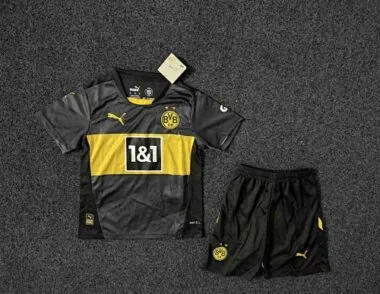 24-25 Dortmund Away Black Kids Kit Soccer AAAAJersey