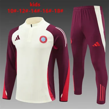 24-25 Bayern Kids Long Sleeve Training Suit Football Shirts
