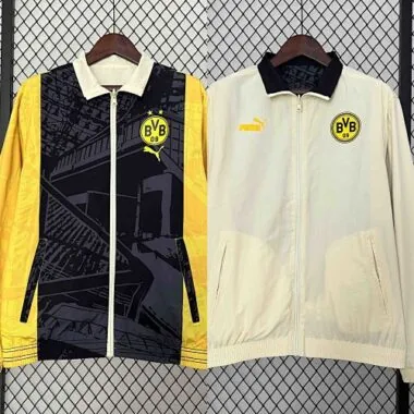 2024 Dortmund Trench Coat Reversible Windbreaker Double-Sides Jacket Sport AAAAJersey Yupoo