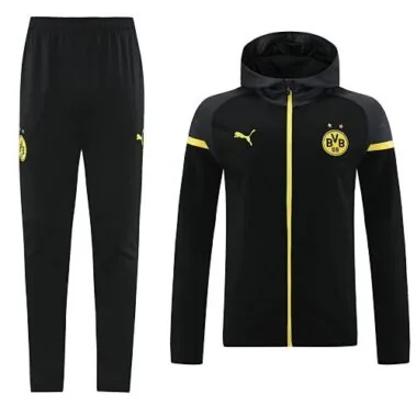 24-25 Dortmund Black Hoodie Jacket Suits Jersey Supplier Yupoo