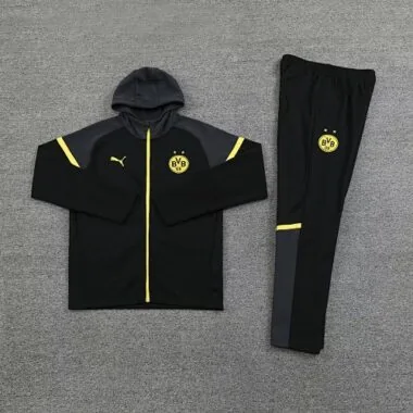 24-25 Camisola com capuz preta do Dortmund - Conjuntos e camisolas