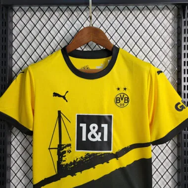 23-24 Dortmund home kids kit Best Soccer Jersey