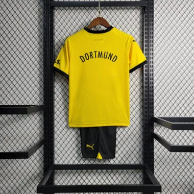 23-24 Dortmund home kids kit Best Soccer Jersey