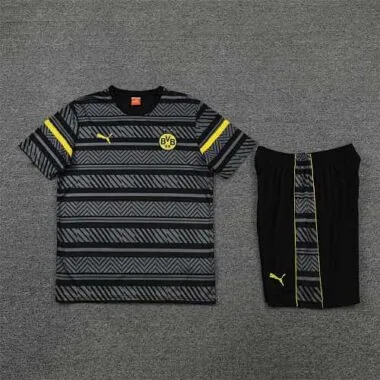 22-23 Dortmund Training Suit Short Sleeve Kit Grey
