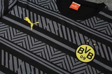 22-23 Dortmund Training Suit Short Sleeve Kit Grey