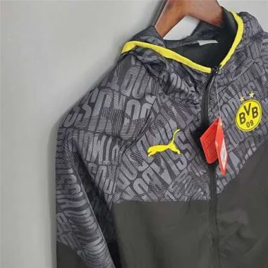 21-22 Dortmund Black Grey Windbreaker