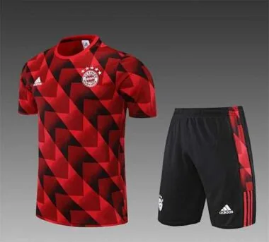 22-23 Bayern Training Suit Short Sleeve Kit Red