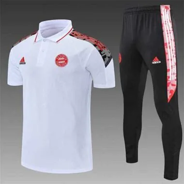 Polo Bayern white with red logo