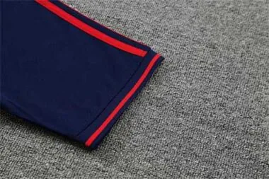 Polo Bayern sapphire blue and red three sides