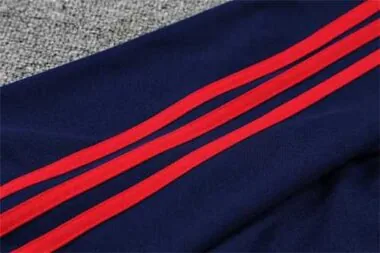 Polo Bayern sapphire blue and red three sides