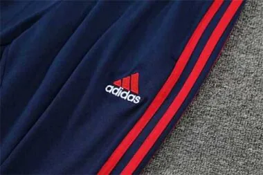 Polo Bayern sapphire blue and red three sides