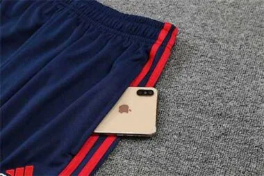 Polo Bayern sapphire blue and red three sides
