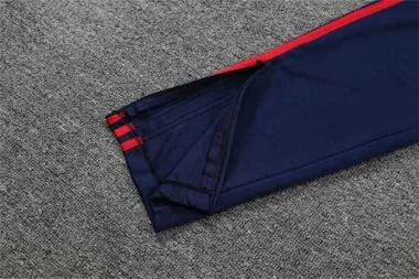 Polo Bayern sapphire blue and red three sides