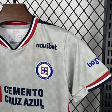 25-26 Cruz Azul Away Kid Kits Youth Apparels Soccer AAAAJersey Yupoo
