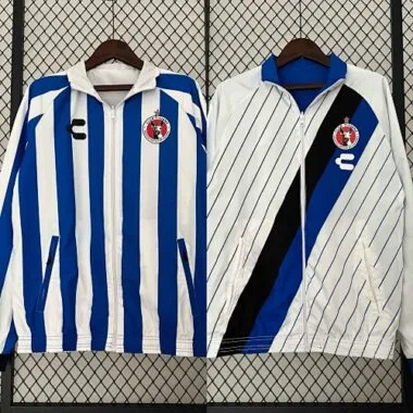 23-24 Tijuana Reversible Windbreaker White&Blue Double-Sides Xolos Jacket Soccer Jerseys For Sale