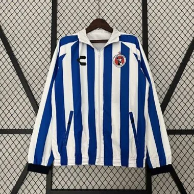 23-24 Tijuana Reversible Windbreaker White&Blue Double-Sides Xolos Jacket Soccer Jerseys For Sale