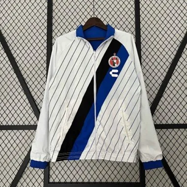 23-24 Tijuana Reversible Windbreaker White&Blue Double-Sides Xolos Jacket Soccer Jerseys For Sale