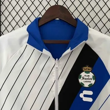 23-24 Santos Laguna Reversible Windbreaker White&Blue Double-Sides Jacket Soccer Jerseys For Sale