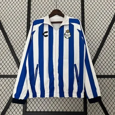23-24 Santos Laguna Reversible Windbreaker White&Blue Double-Sides Jacket Soccer Jerseys For Sale