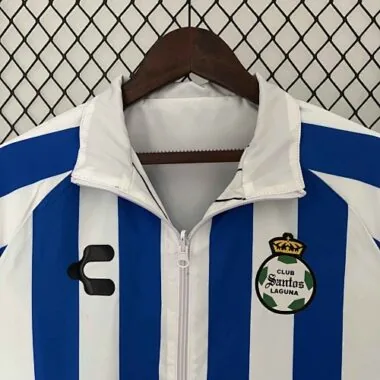 23-24 Santos Laguna Reversible Windbreaker White&Blue Double-Sides Jacket Soccer Jerseys For Sale
