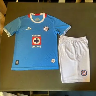 24-25 Cruz Azul Home Kid Kits Youth Apparels Sport AAAAJersey Yupoo