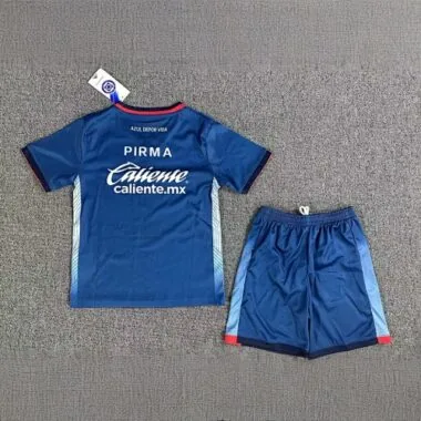 23-24 Cruz Azul Third Kids Kits Children Sets Soccer Jerseys