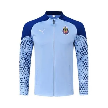23-24 Chivas Guadalajara Training Suits Blue Long Sleeve Jackets Cheap Jerseys